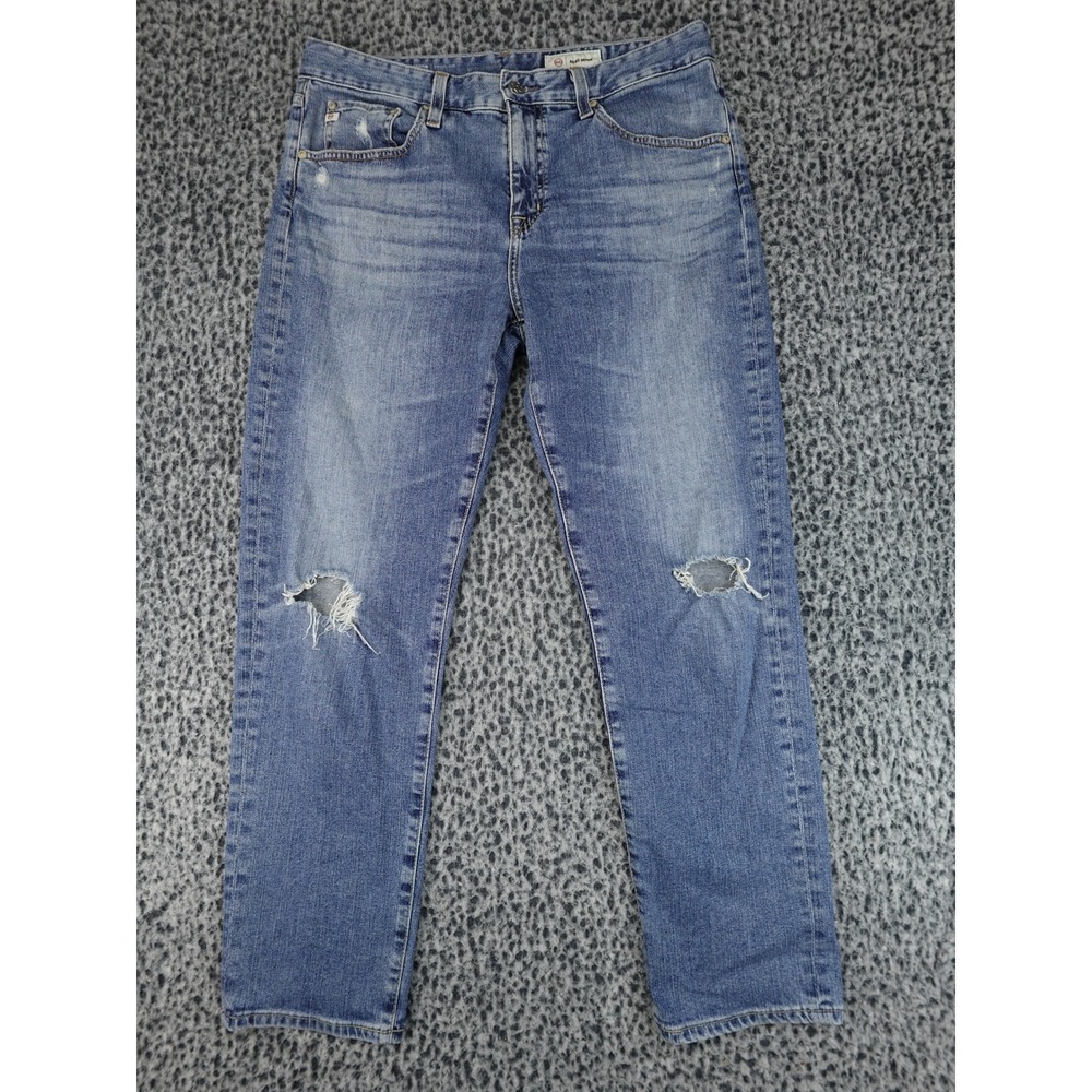 AG‎ Adriano Goldschmied Ex-Boyfriend Jeans Womens 29R Blue Distressed Slim